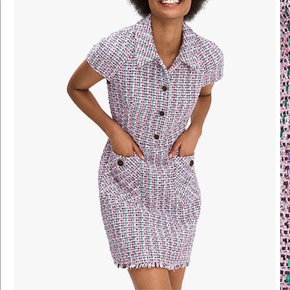 Kate Spade Enchanted Tweed Shirt Dress